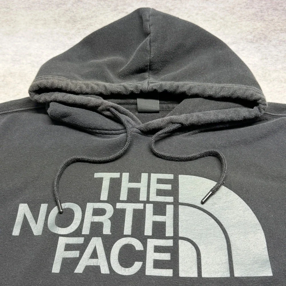 The North Face Half Dome Graphic Logo Mens Medium Black Pullover Hoodie Outdoors